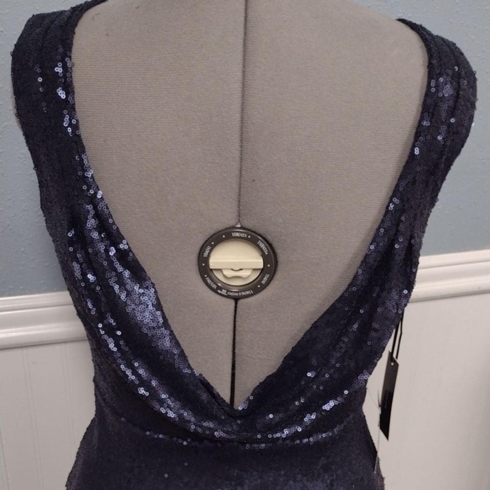 Lulu's Navy Sequin Mini Dress, Wedding Guest, Party Dress, Formal. - Picture 3 of 15
